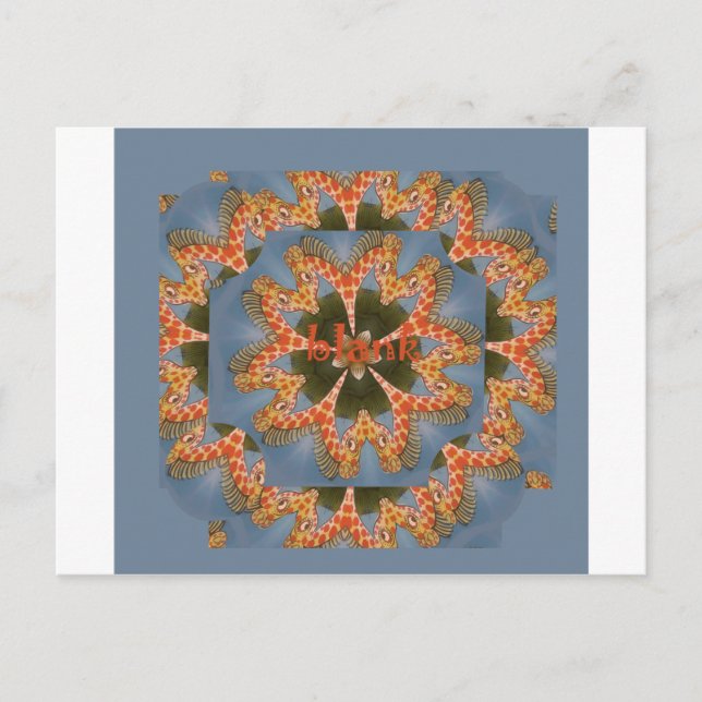 Carte Postale Impression d'art Abstrait Giraffe (Devant)