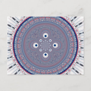 Carte Postale Impression d'art de conception radiale
