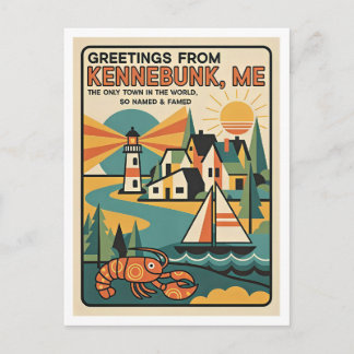Carte Postale Impression d'art rétro Kennebunk Maine