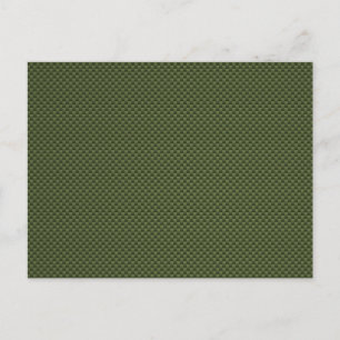 Carte Postale Impression de fibre de carbone verte de l'Armée