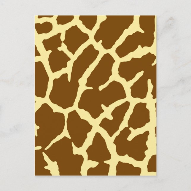 Carte Postale Impression de girafe (Devant)