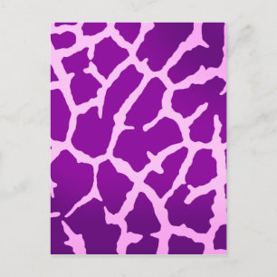 Carte Postale Impression de girafe violet