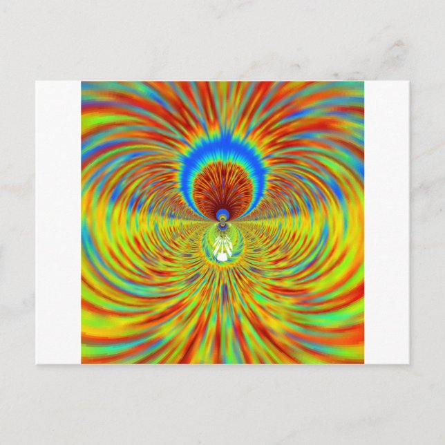 Carte Postale Impression de Kaleidoscope coloré (Devant)