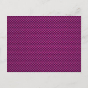 Carte Postale Impression de style fibre de carbone Fuchsia pourp