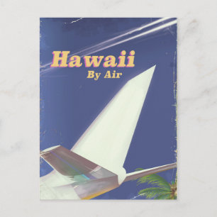 Carte Postale Impression de vacances vintage du vol Hawaii
