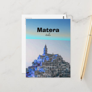 Carte Postale Impression de voyage à Matera Italie, Affiche de v