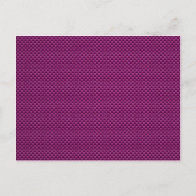 Carte Postale Impression en fibre de carbone violet Fushia (Devant)