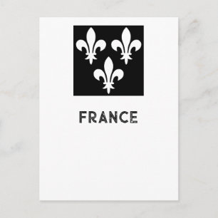 Carte Postale Impression héraldique de la France médiévale en ar