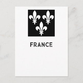 Carte Postale Impression héraldique de la France médiévale en ar