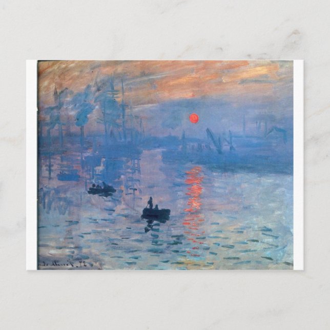 Carte Postale Impression, lever de soleil, Claude Monet (Devant)