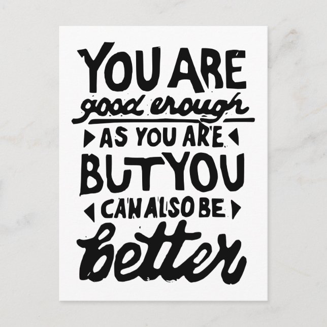 Carte Postale Impression Lino de devis motivé (Devant)