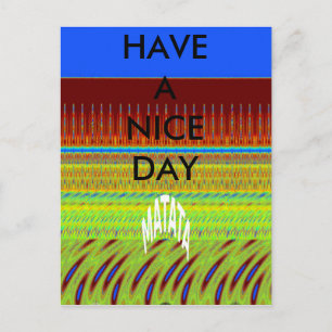 Carte Postale Impression Motif géométrique coloré