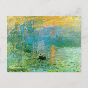 Carte Postale Impression, Sunrise par Claude Monet Postcard