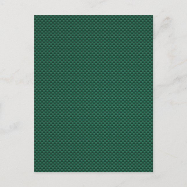 Carte Postale Impression turquoise vert en fibre de carbone (Devant)