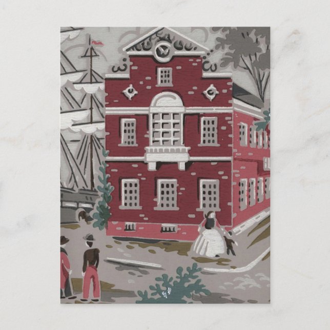 Carte Postale Impression vintage Boston (Devant)