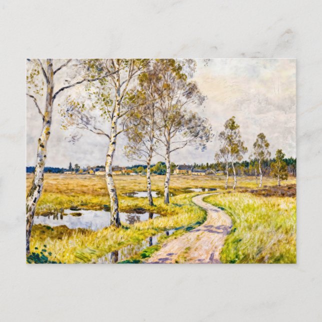 Carte Postale Impressionist Landscape of Worpswede in the Teufel (Devant)