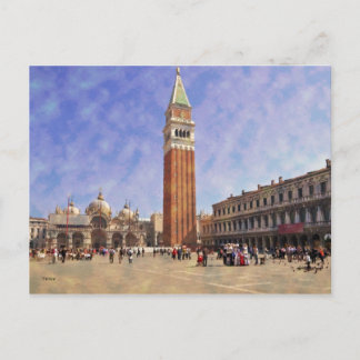 Carte Postale Impressionnément Venezia Piazza San Marco