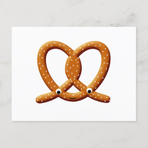 Carte Postale Imprimantes de dessin Cute Pretzel