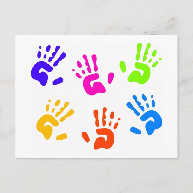 Carte Postale Imprimantes main (Devant)