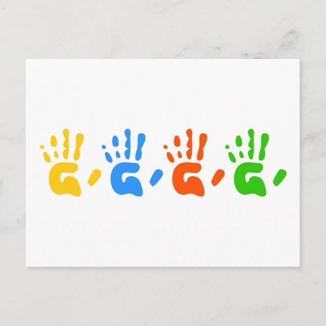 Carte Postale Imprimantes main (Devant)