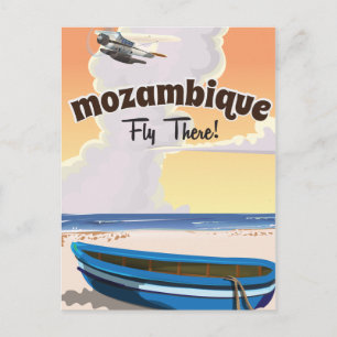 Carte Postale imprimé de l'affiche de voyage du Mozambique