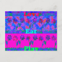 Imprimer Art Motivational Vibrant "Eat Love & Play