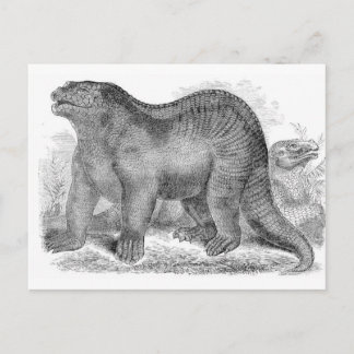 Carte Postale Imprimerie d'antiquité Iguanodon