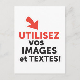 Carte Postale Imprimez vos designs en ligne DIY en Français