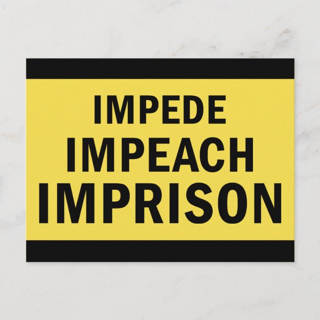 Carte Postale Imputer, Imputer, Emprisonner (Devant)