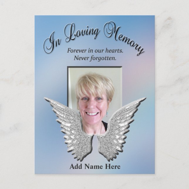 Carte Postale In Love Memory Angel Wings Ajouter une photo (Devant)