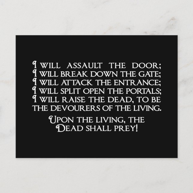 Carte Postale Inanna/Ishtar Entrée Citation Sous-Mondiale (Devant)