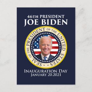 Carte Postale Inauguration day 2021 president Biden