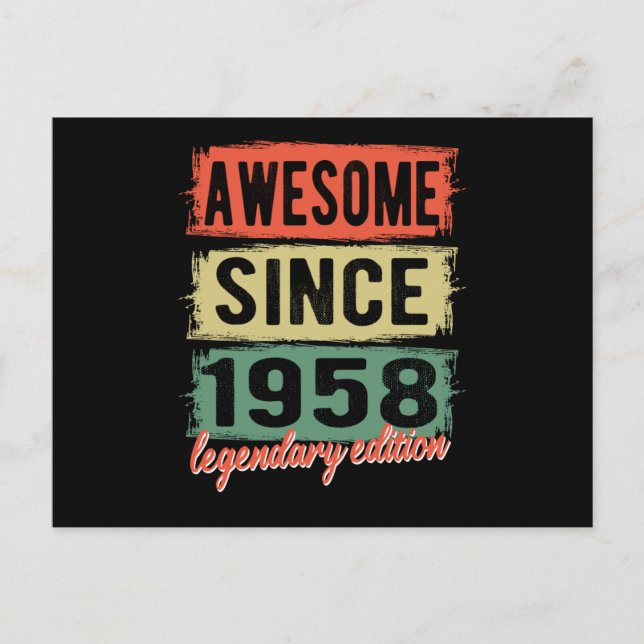 Carte Postale Incroyable depuis 1958 (Devant)