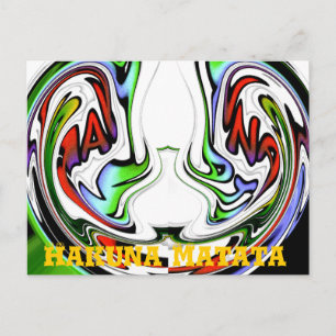 Carte Postale Incroyable Impression artistique Hakuna Matata Whi