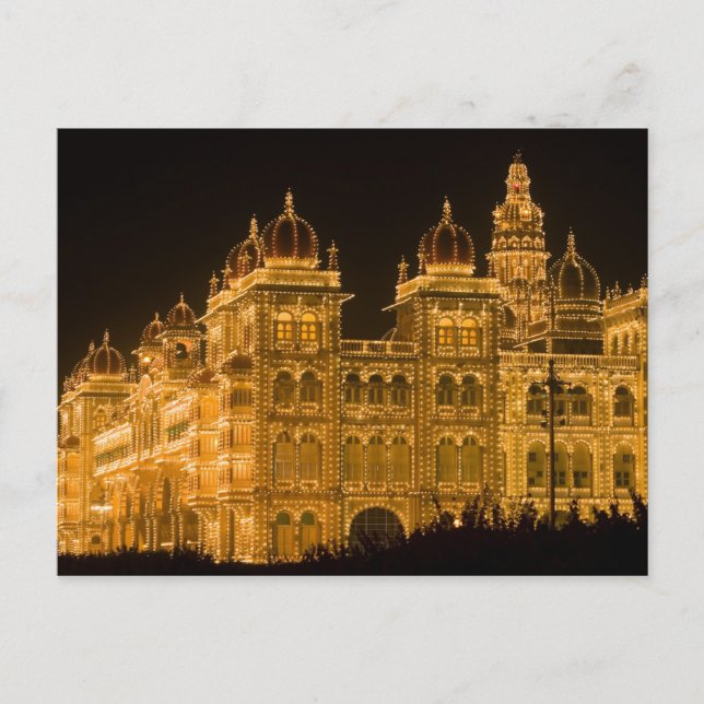 Carte Postale INDE, Karnataka, Mysore : Palais de Majaraja (b. (Devant)