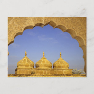 Carte Postale Inde, Rajasthan, Jaisalmer. Dômes de grès