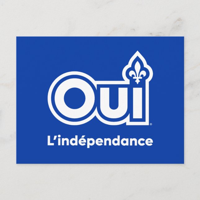 Carte Postale Indépendance du Québec OUI (Devant)