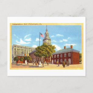 Carte Postale Indépendance Hall à Philadelphie, Penn, Vintage