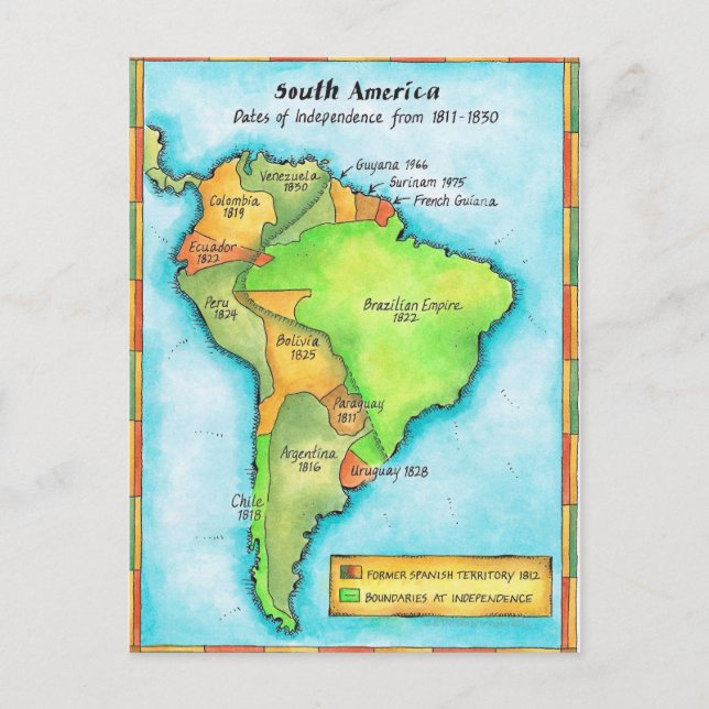 Carte Postale Indépendance sud-américaine (Devant)