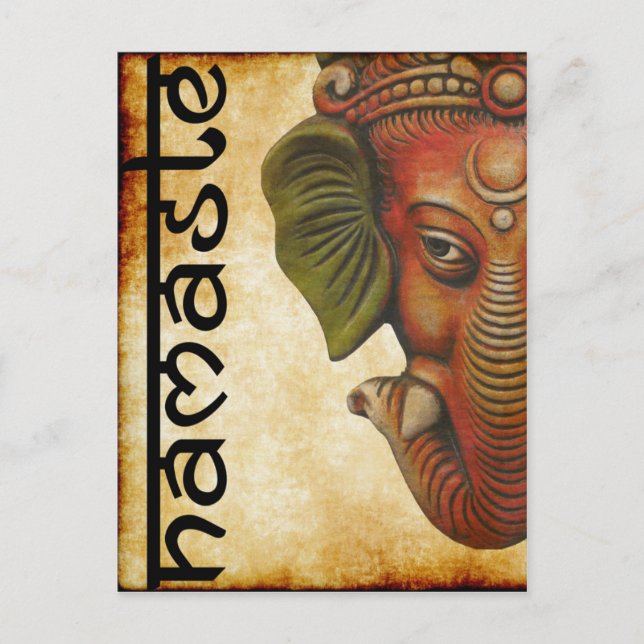 Carte postale Indian God ganesha namaste design (Devant)