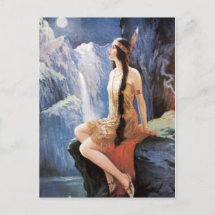 Carte Postale Indian Maiden 1920