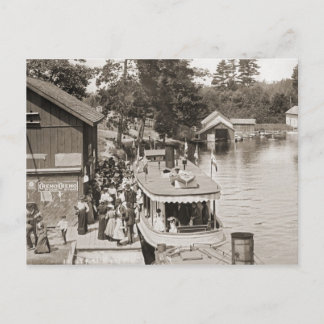 Carte Postale Indian River Michigan bateau à vapeur excursion