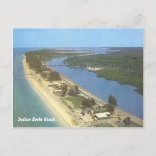 Carte Postale Indian Rocks Beach, Floride, scène de plage vintag