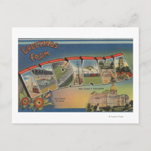 Carte Postale Indiana (Capitale d'État/Fleur)