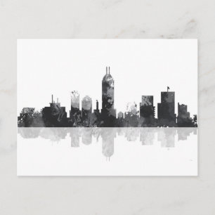 CARTE POSTALE INDIANA, INDIANAPOLIS SKYLINE