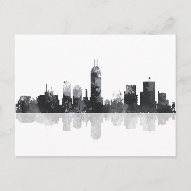 CARTE POSTALE INDIANA, INDIANAPOLIS SKYLINE (Devant)