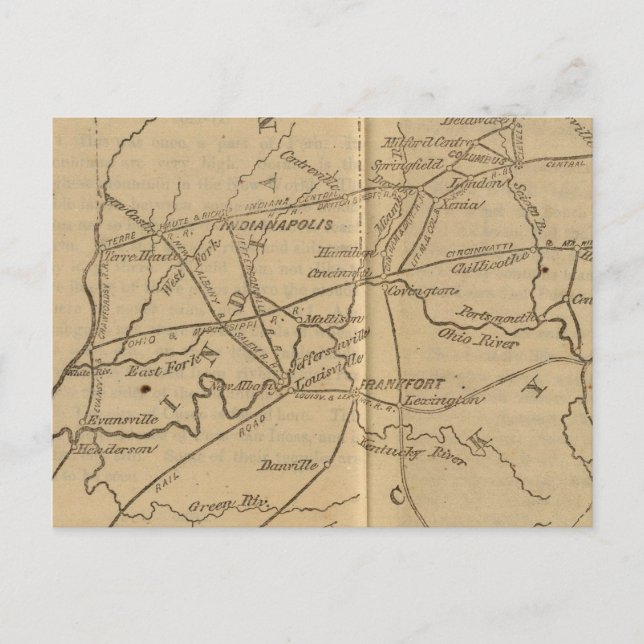 Carte Postale Indiana, Ohio, Kentucky (Devant)