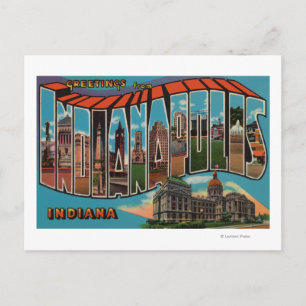 Carte Postale Indianapolis, Indiana (Immeuble Capitale)