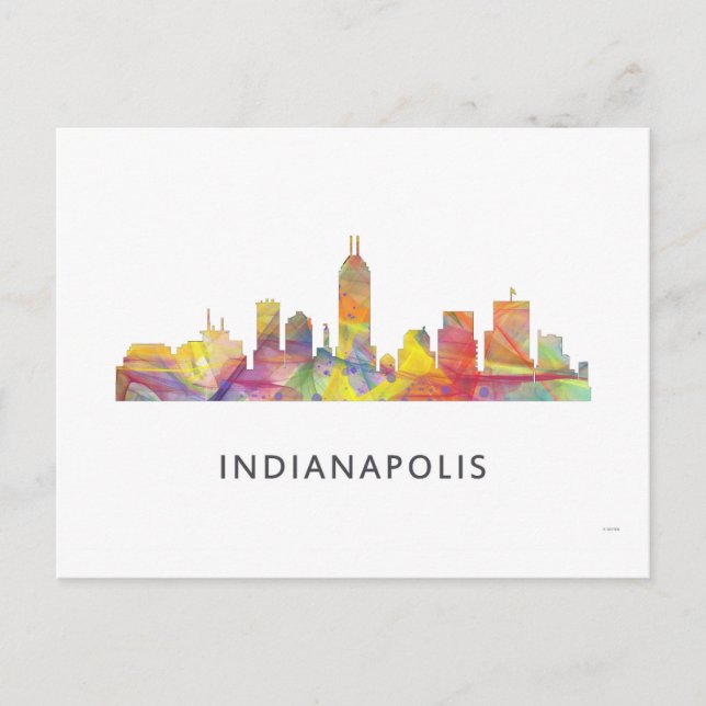CARTE POSTALE INDIANAPOLIS, INDIANA SKYLINE WB1 - (Devant)