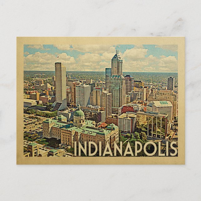 Carte postale Indianapolis Vintage voyage Indiana (Devant)